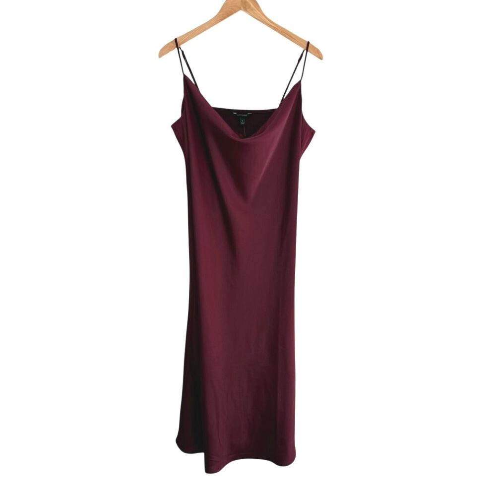 NWT Banana Republic outlet burgundy slip dress size large - Picture 9 of 9